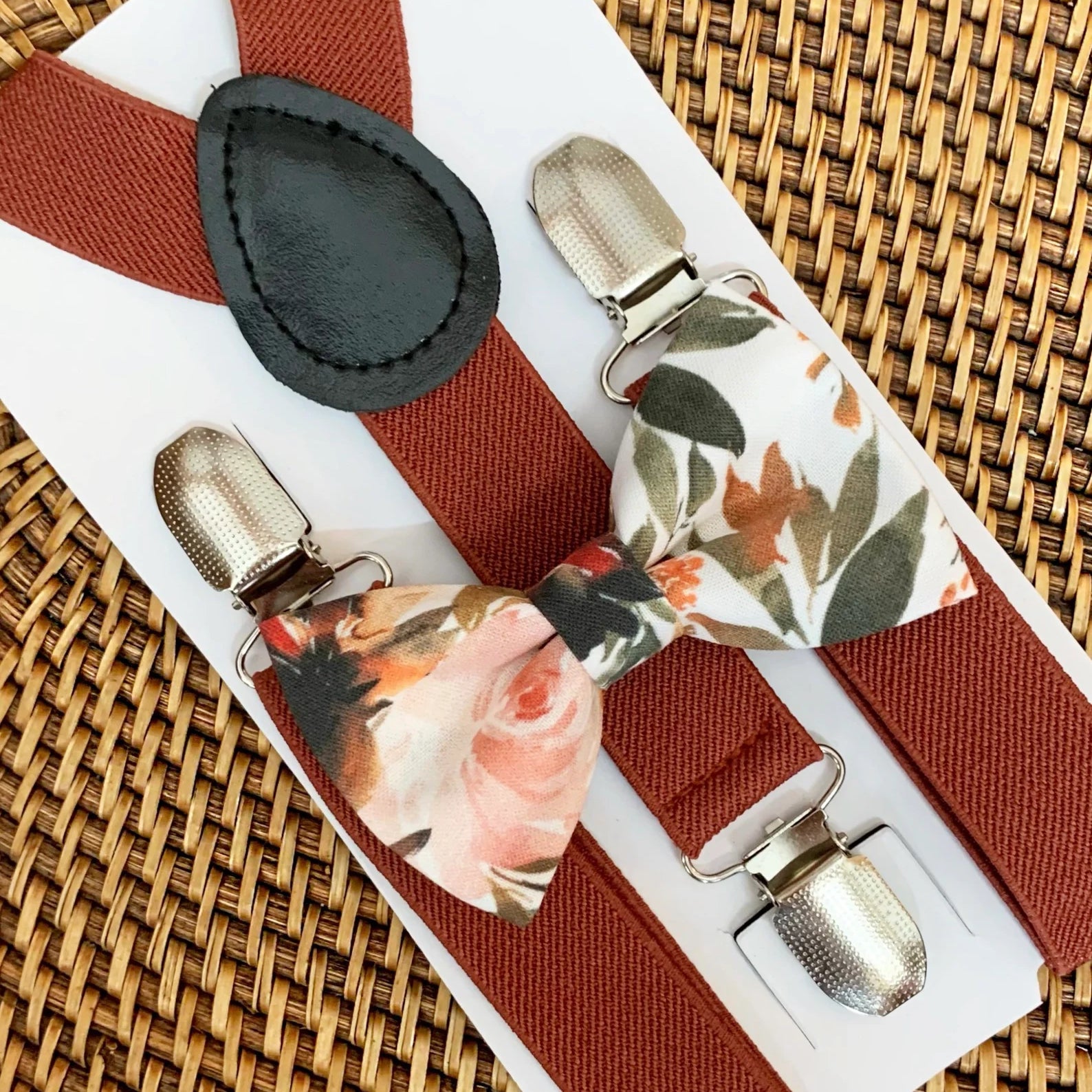 Floral Bow Ties and Suspenders