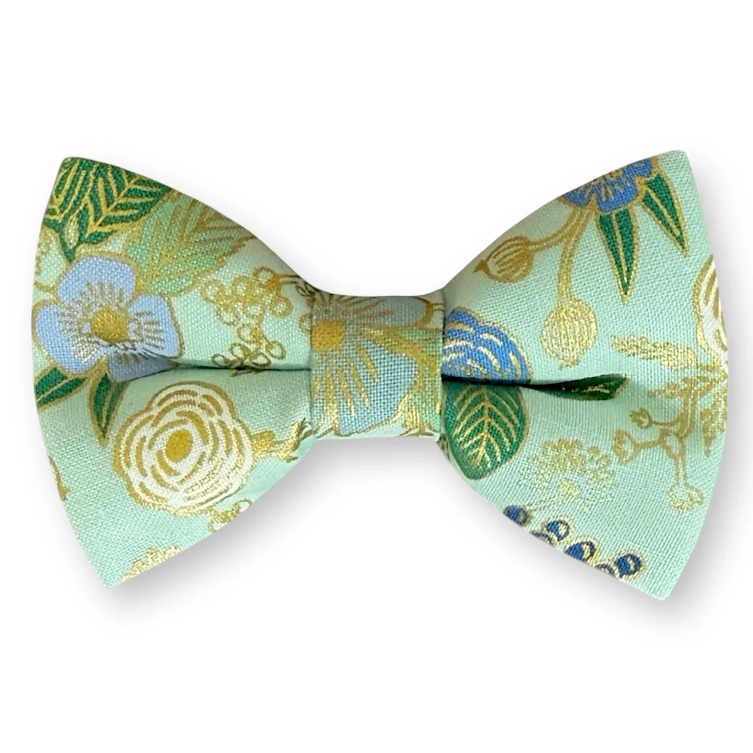 Floral Sage bow tie on a white background