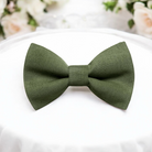 Olive Green Bow Tie- Mens Wedding Bowtie for groomsmen, ring bearers and groom.
