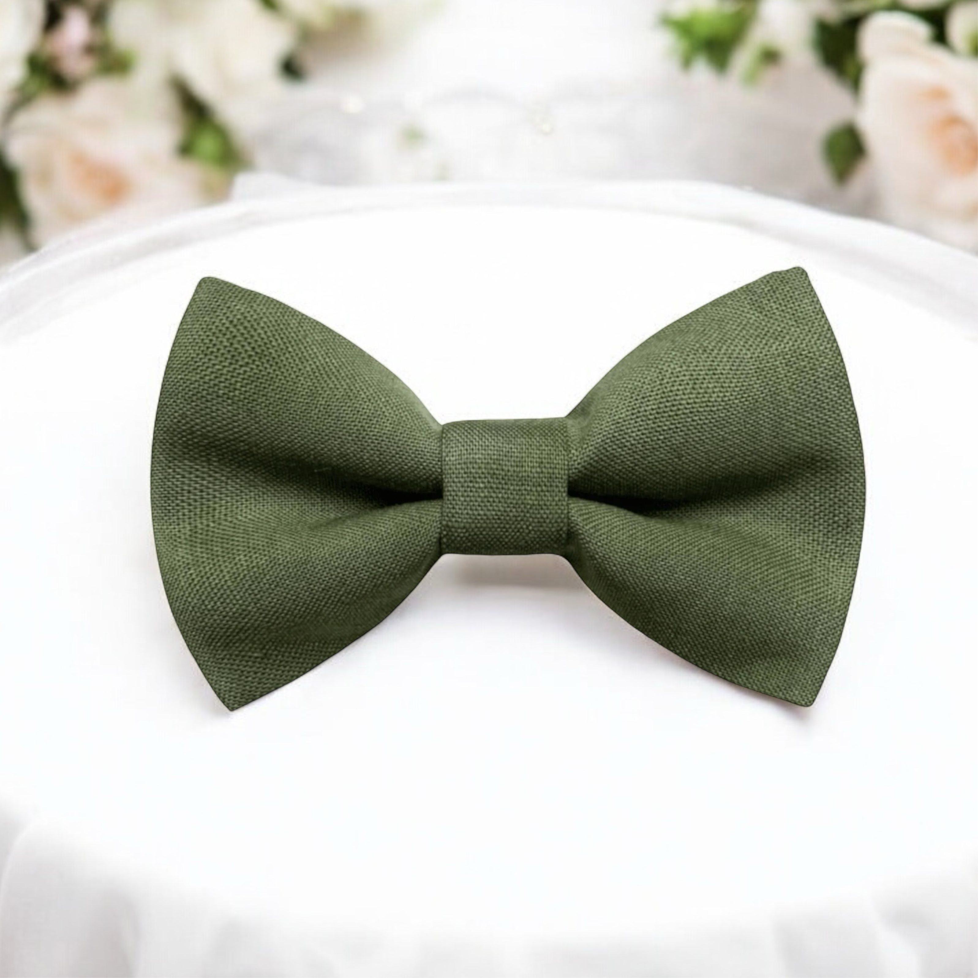 Olive Green Bow Tie- Mens Wedding Bowtie for groomsmen, ring bearers and groom.