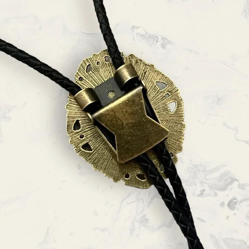 Back clip of bronze bolo tie