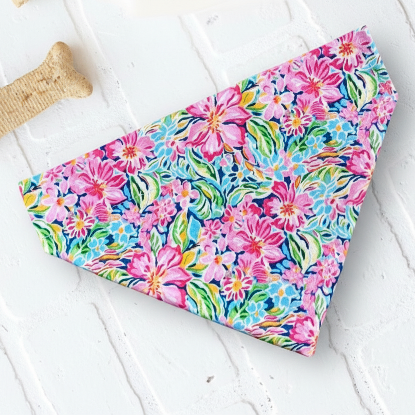 Pink Preppy Dog Bandana by The Bold Bow Tie.