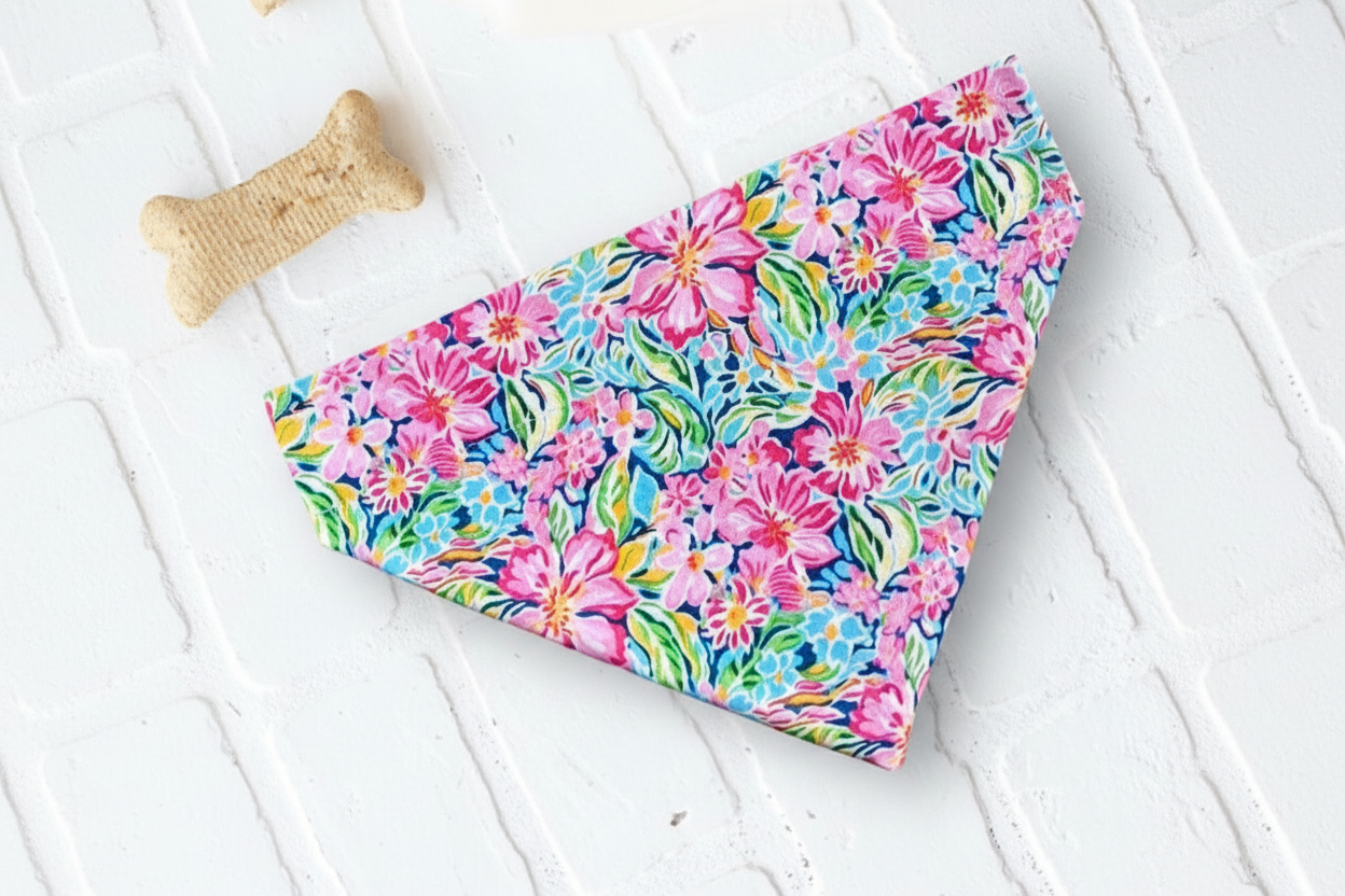 Pink Preppy Dog Bandana by The Bold Bow Tie.