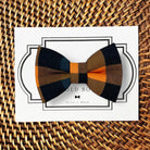 Halloween Orange Black Plaid Pet Bow Tie for Dog and Cat Collar