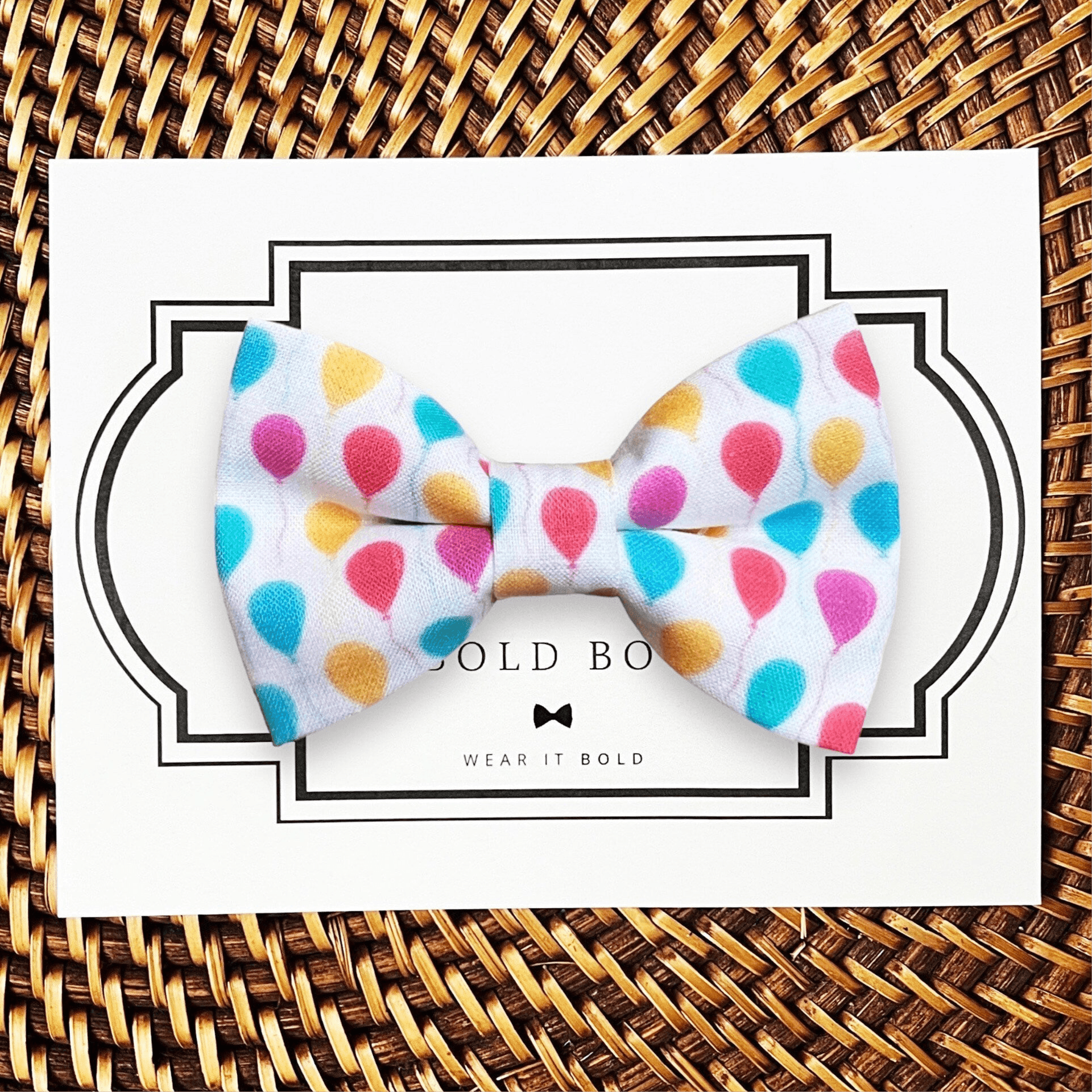 Balloon Birthday Dog Bow Tie or Cat Bow Tie