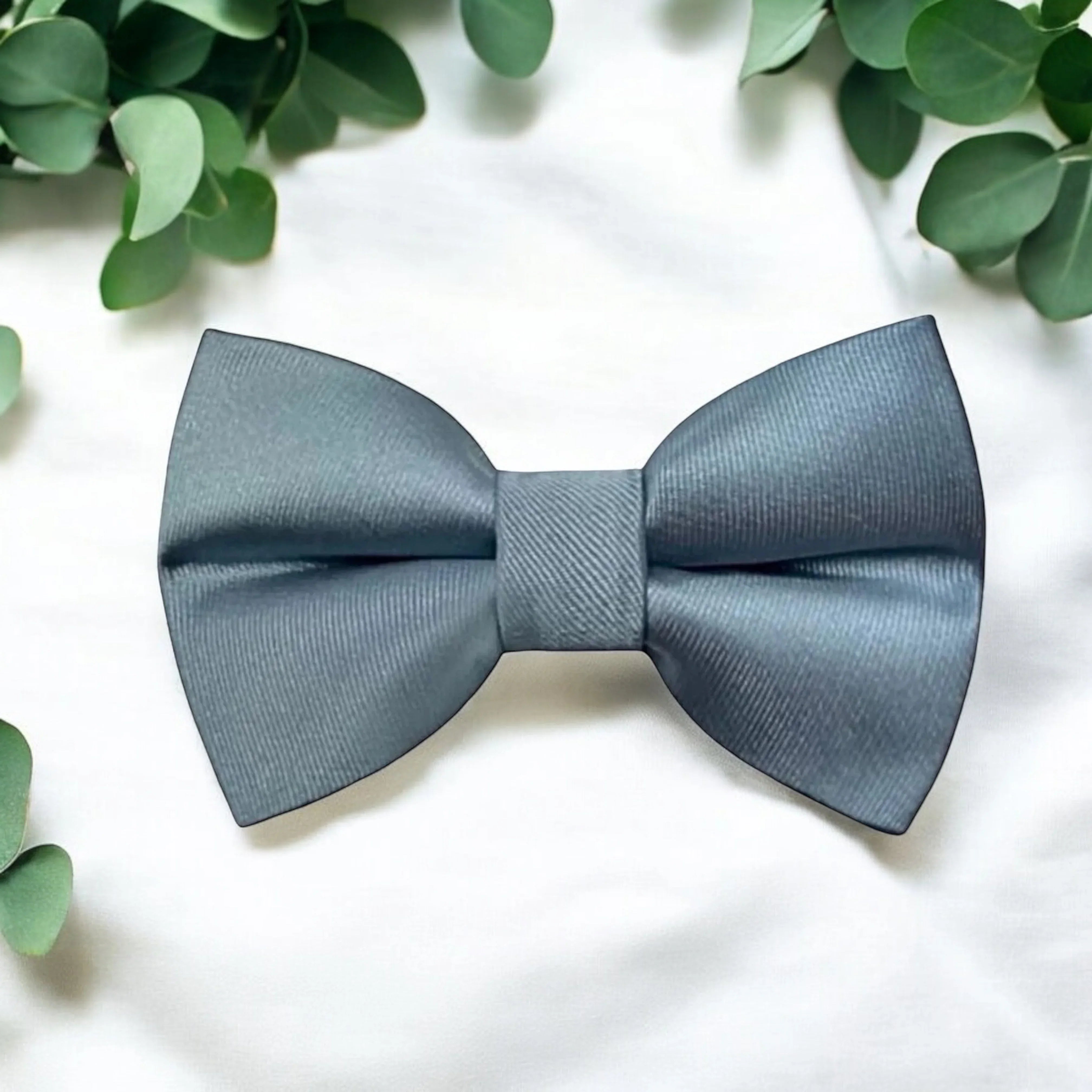 Dusty blue bow tie for men, toddlers and kids handmade in the USA and pre-tied, for wedding, groomsmen and ring bearer.