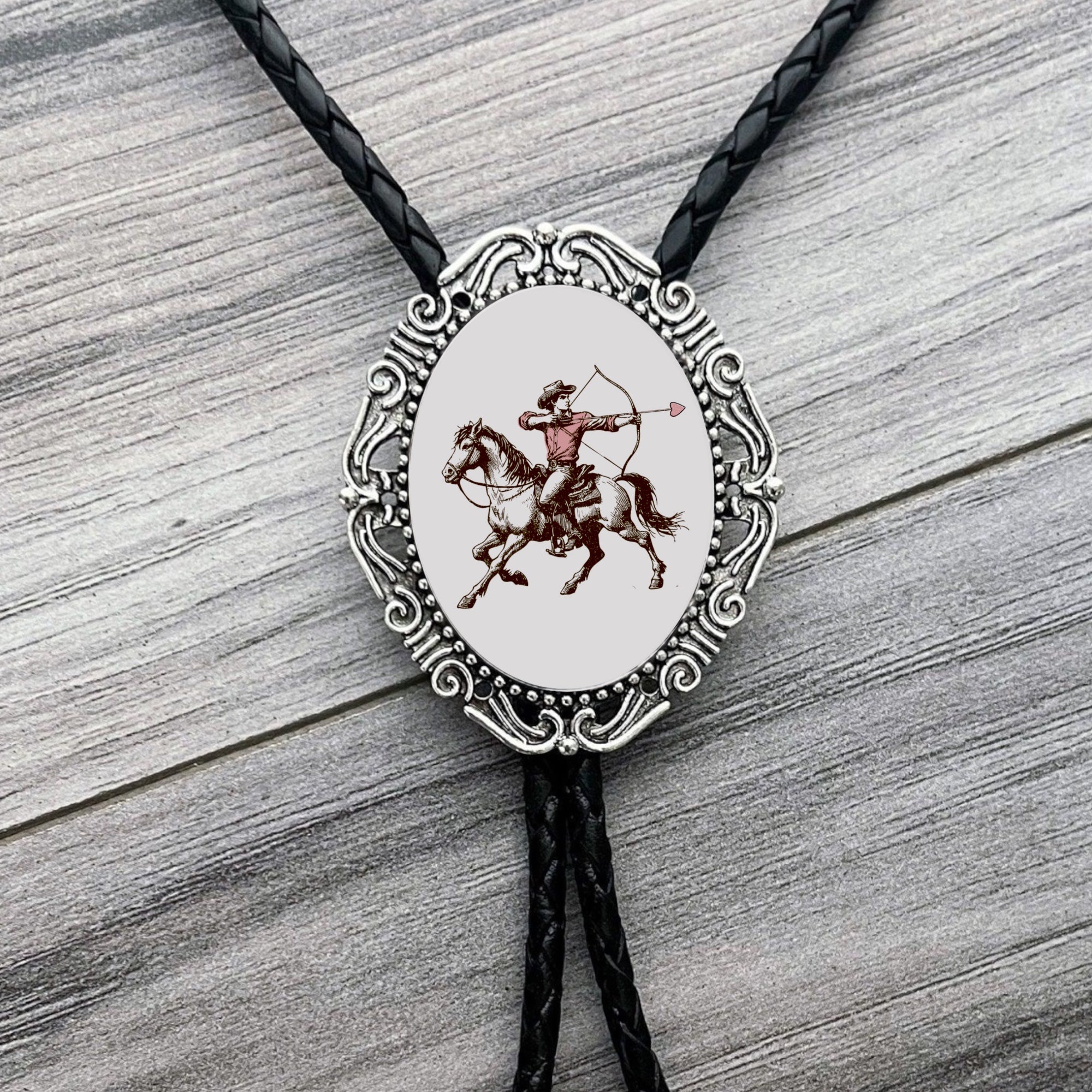 Valentine’s Day Bolo Tie, Cupid Cowboy Western Accessory
