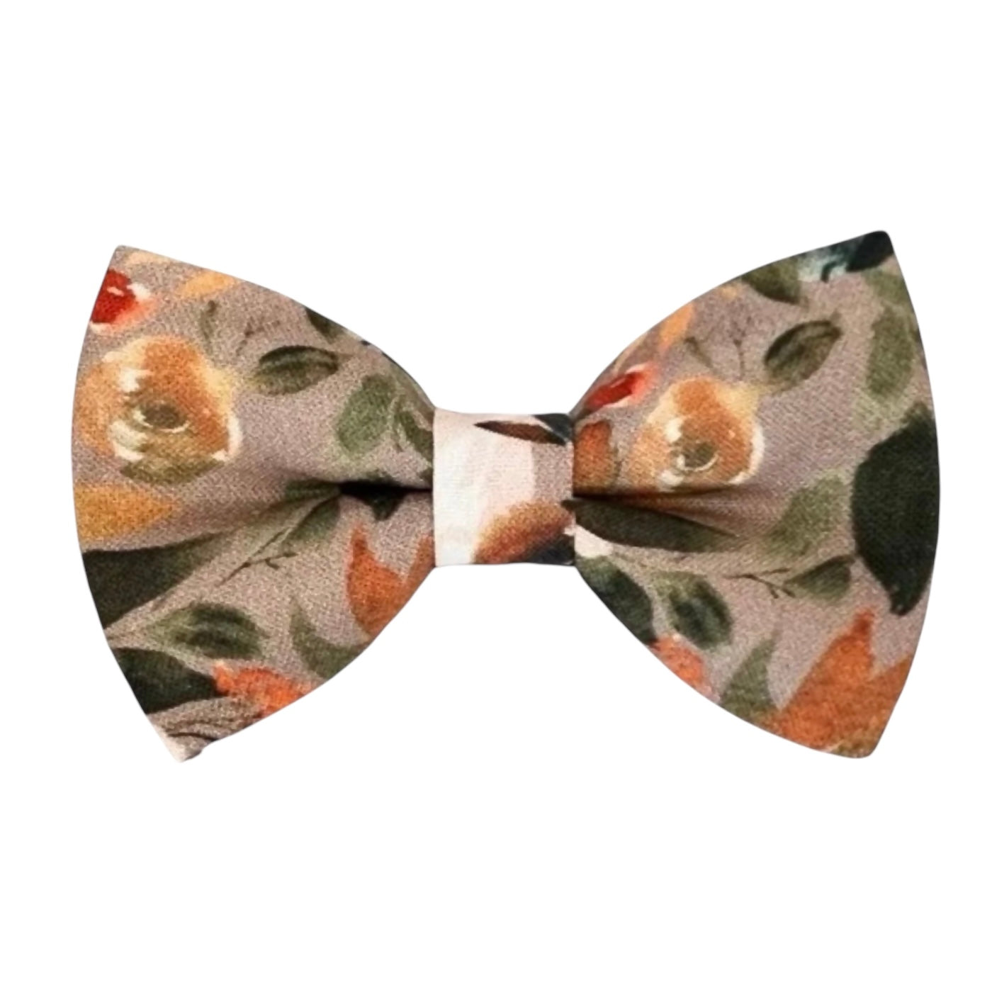 Taupe Autumn Floral Bow Tie- Terracotta & Burnt Orange for wedding, ring bearers and groomsmen.