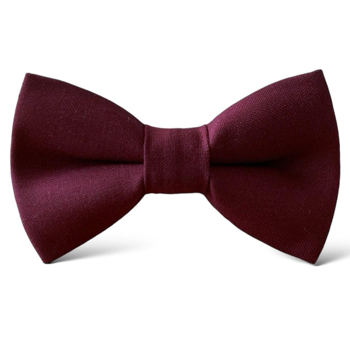 Cabernet Bow Tie- Burgundy Wine Cotton Bowtie for wedding, groomsmen and ring bearer outfit.