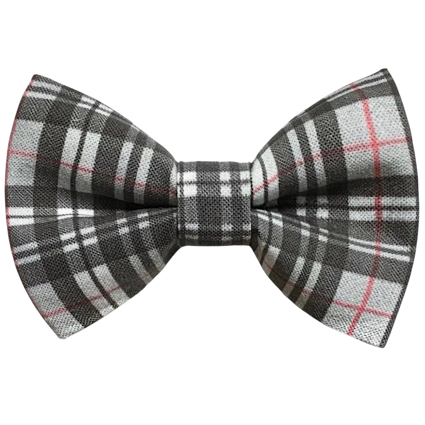 Gray Plaid Bow Tie- in Cotton