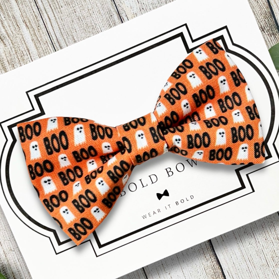 Orange Ghost Dog Bow Tie for Dog Collar and Cat Collar