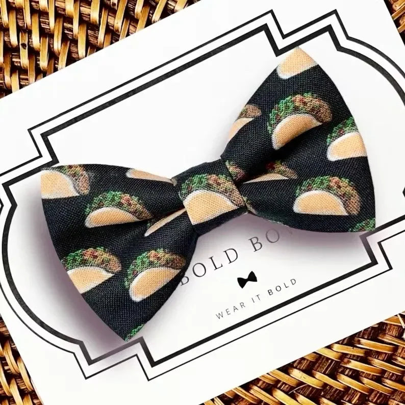 Taco Dog bow tie or Cat bow tie for pet bowtie collar.