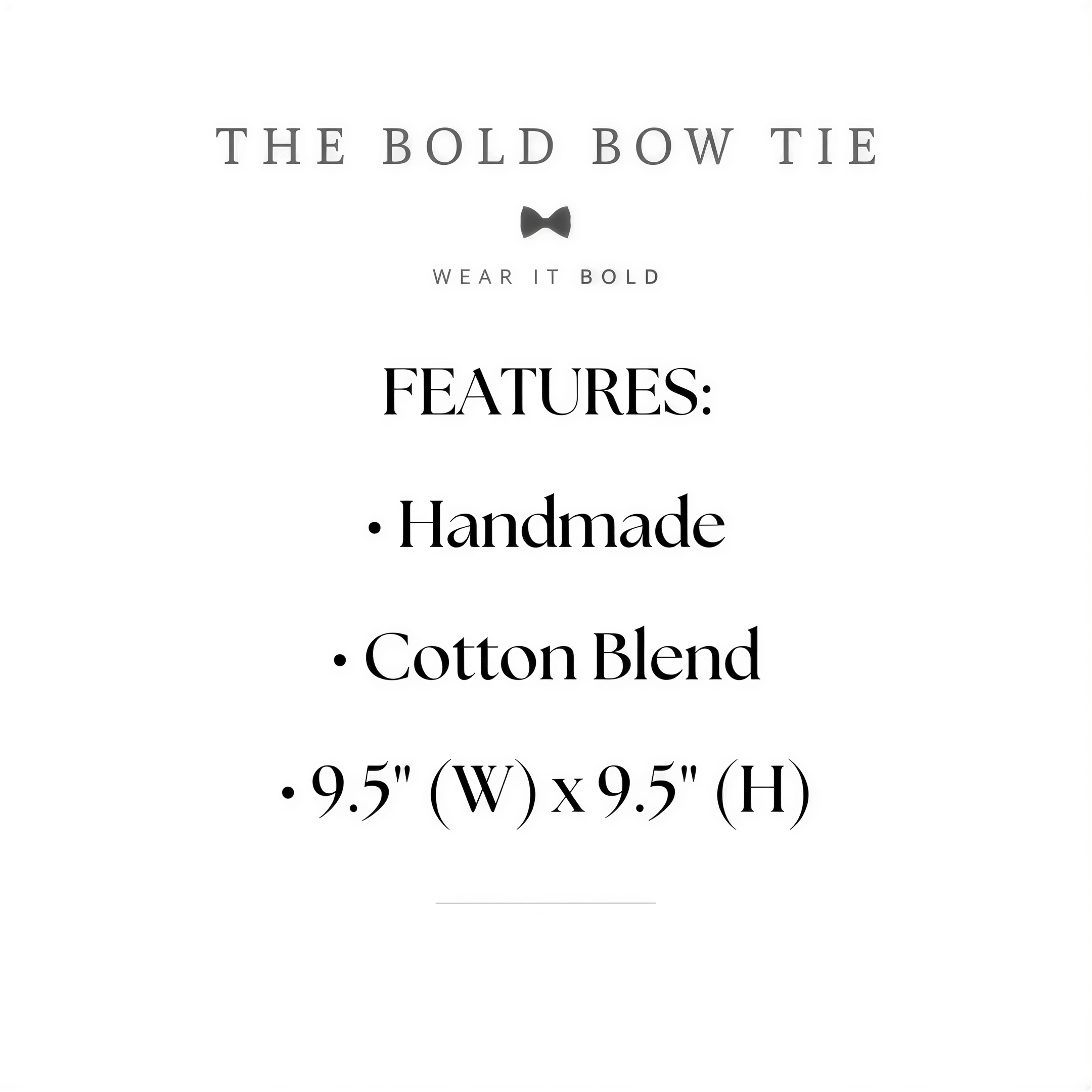Pocket square dimensions are 9.5 inches by 9.5 inches and are handmade.