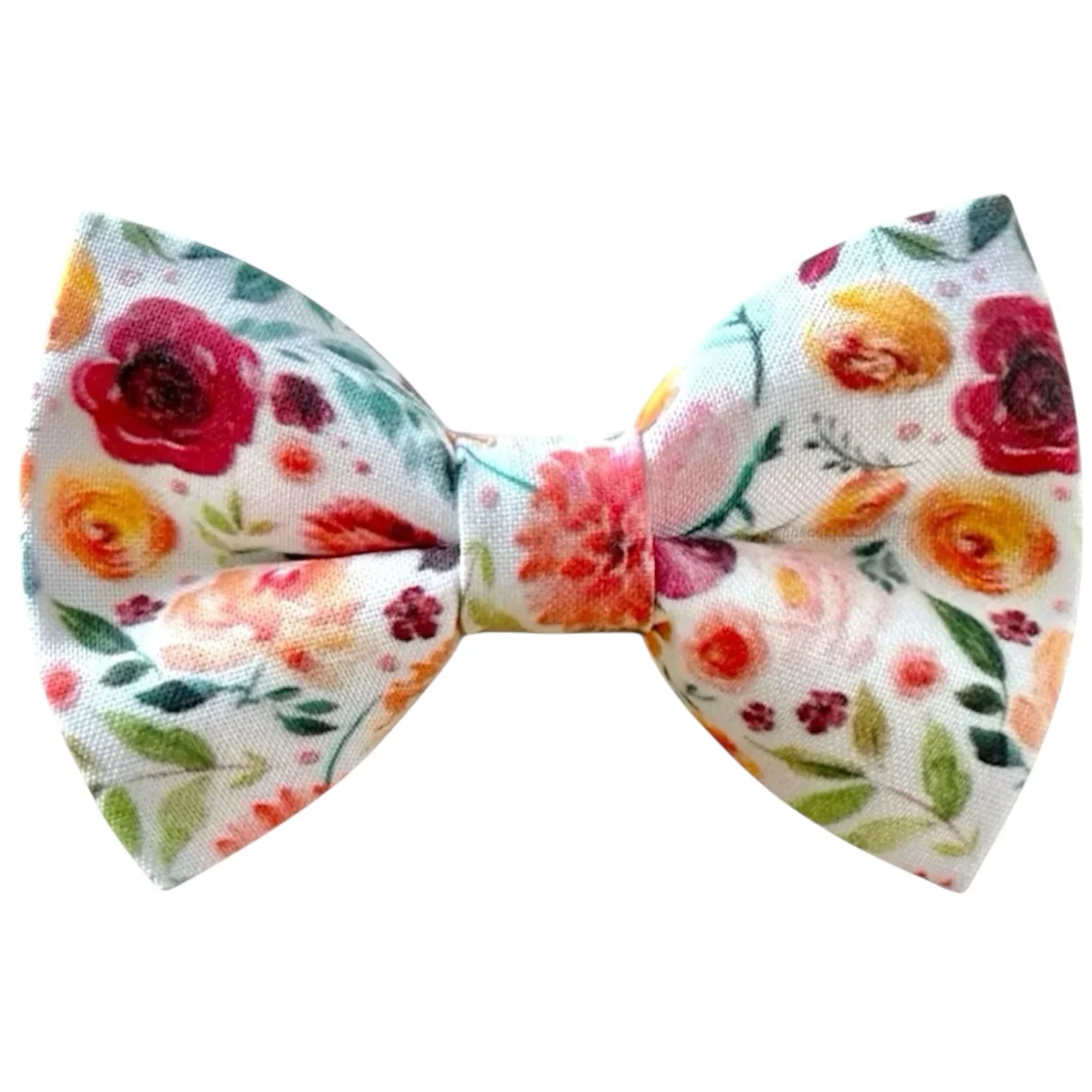 Floral bow tie on a white background for a wedding