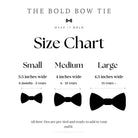 Bow tie size chart