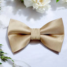 Champagne Bow Tie for wedding groomsmen and ring bearer outfit.