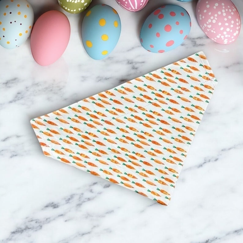 Easter dog bandana with carrots