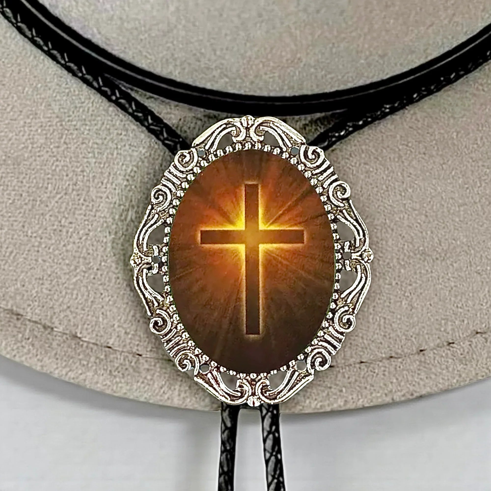 Handmade Cross Bolo Tie – Christian Western Wedding Accessory for Men And Women