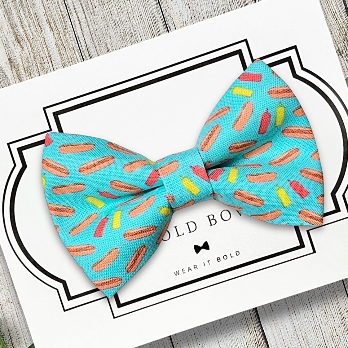 Hot Dog Bow Tie for Dog Collar