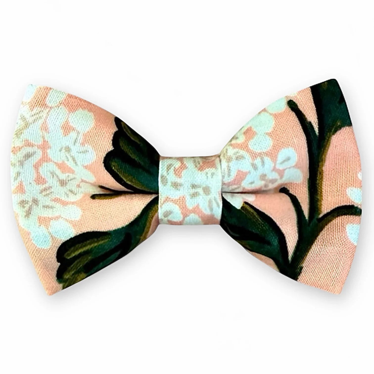 Pink floral bow tie for weddings.