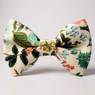 Floral Bow Tie- Natural Herb Garden Rifle Paper Co Fabric for groomsmen, wedding and ring bearer outfit.