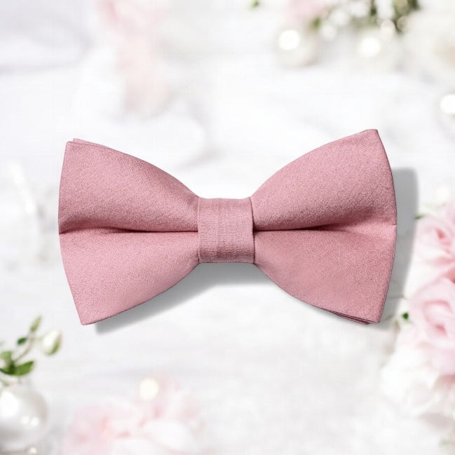 Dusty Rose Men’s Bow Tie for weddings, ring bearers and groomsmen.