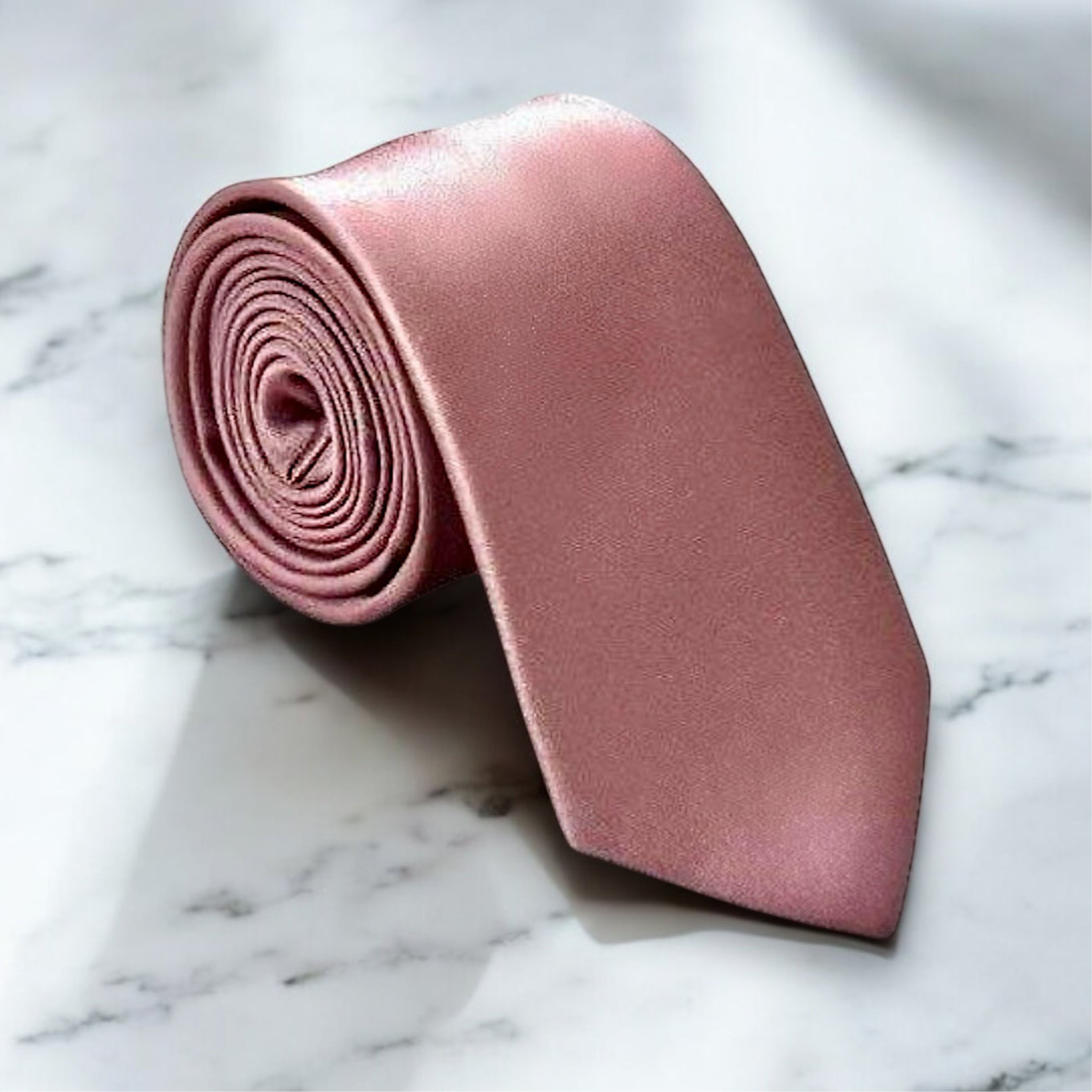 Dusty Rose Gold Men’s Tie for Wedding.