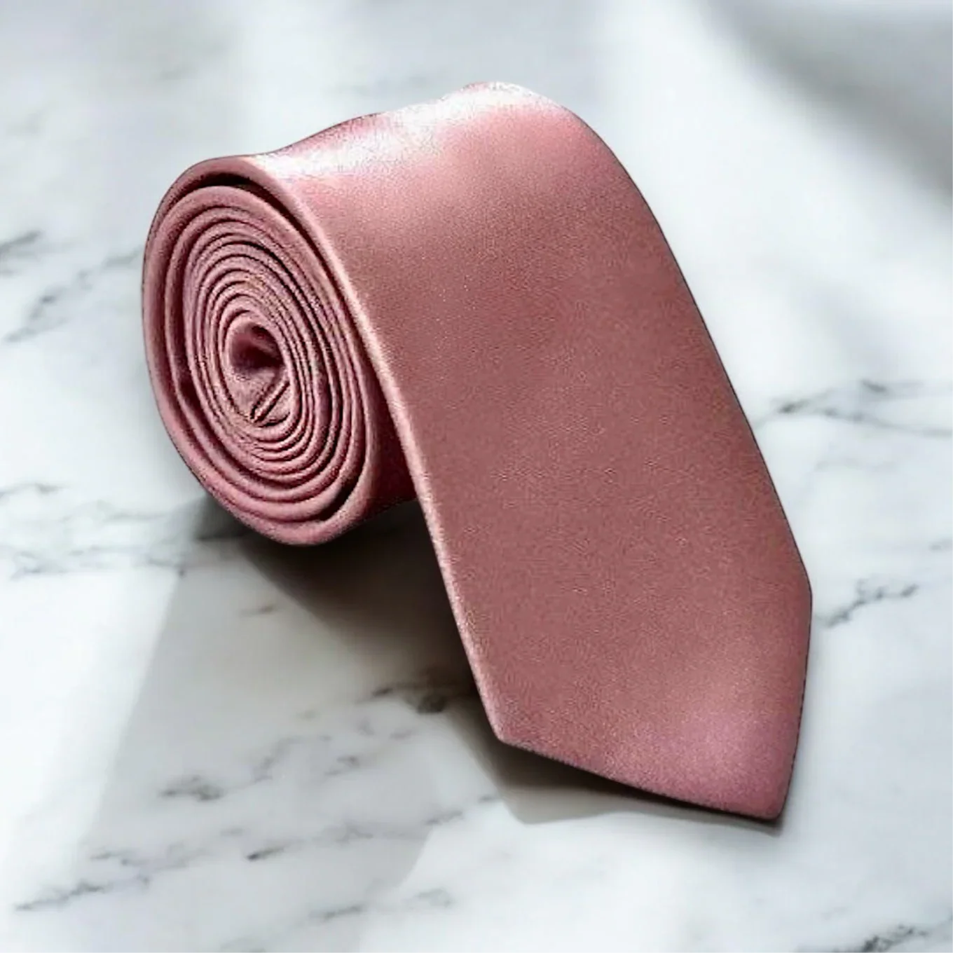 Dusty Rose Gold Men’s Tie for Wedding.