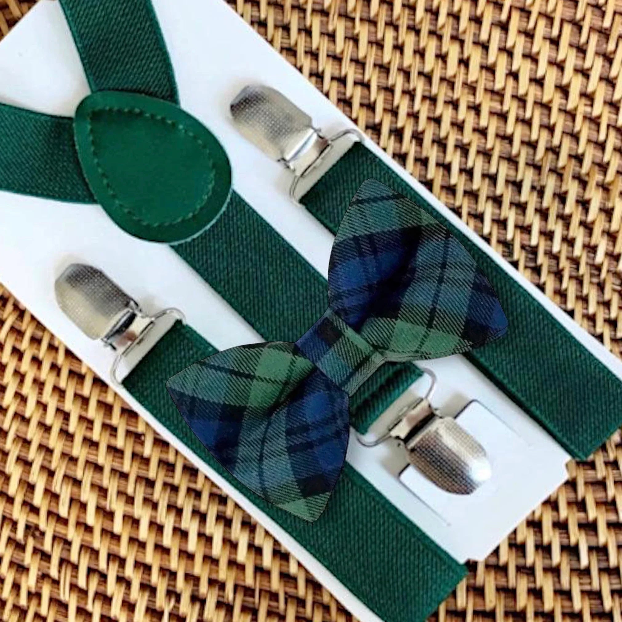 Christmas bow tie and suspenders
