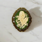 Lily of the valley brooch for may flower birthday gift.