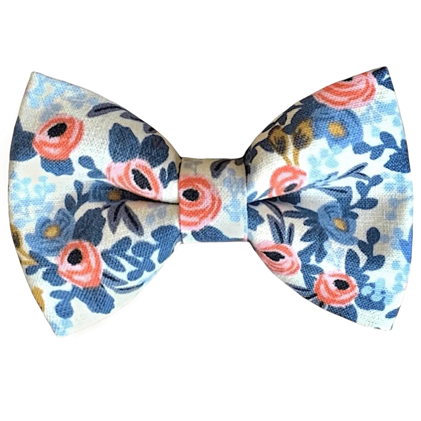 Floral Bow Tie- White, Blue, Pink Rifle Paper Co Garden Party Fabric for wedding, ring bearer outfit or groomsmen.