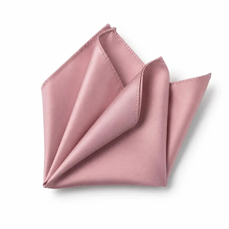 Rose gold pocket square for men.