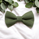 Olive Green Bow Tie- Mens Wedding Bowtie for groomsmen, ring bearers and groom.
