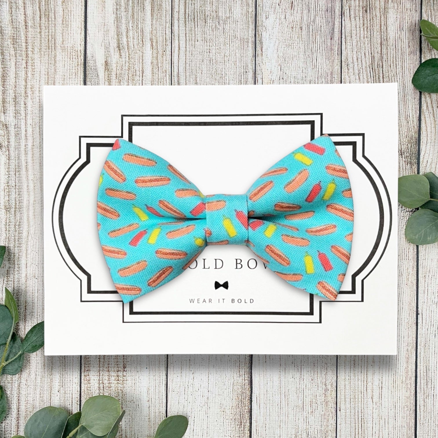 Hot Dog Dog Bow Tie for Dog Collar