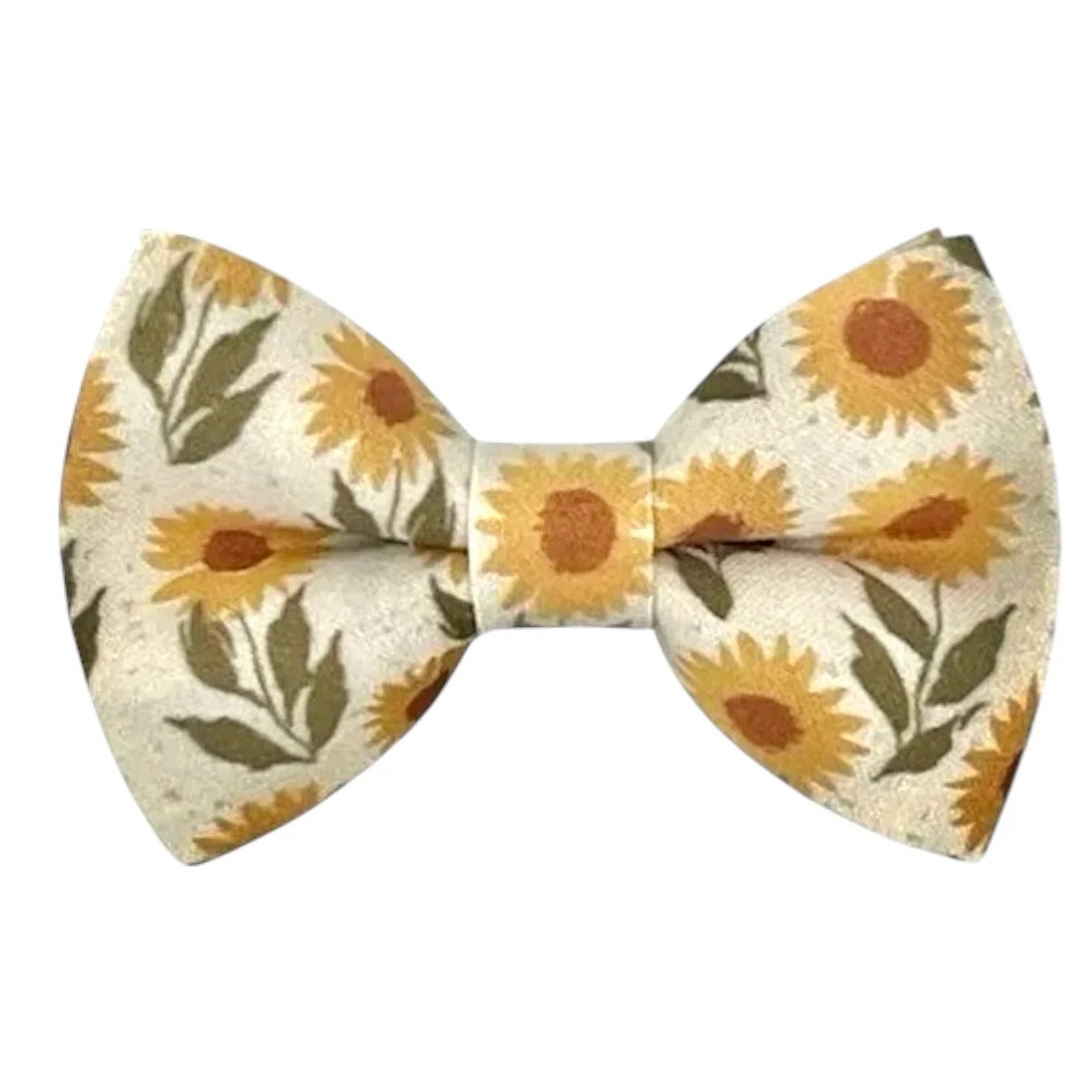 Sunflower bow tie for groomsmen, ring bearers or weddings.