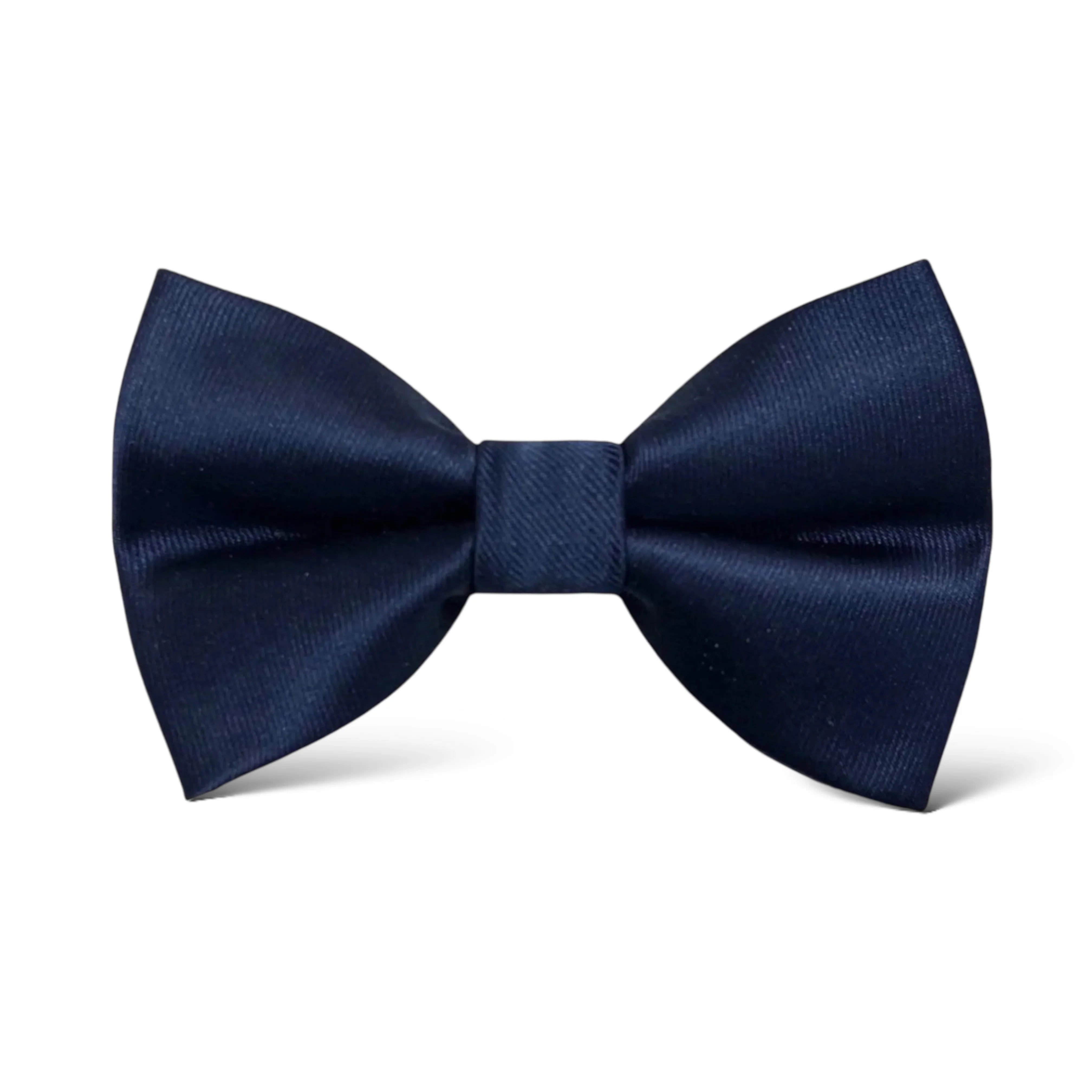 Navy bow tie for men, weddings and groomsmen, on a white background