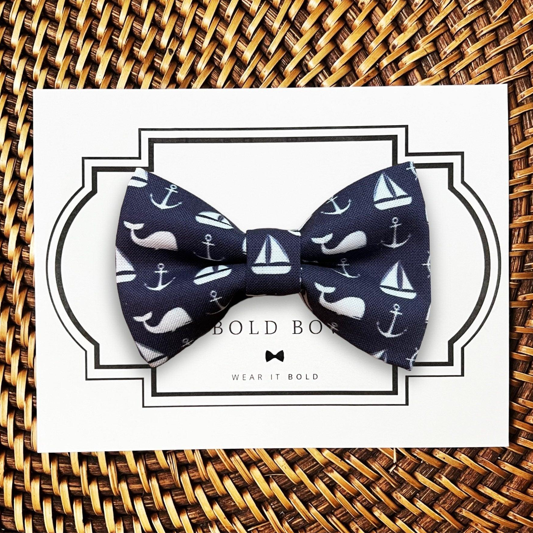 Nautical Sailing Bow for Dog Collar and Cat Collar