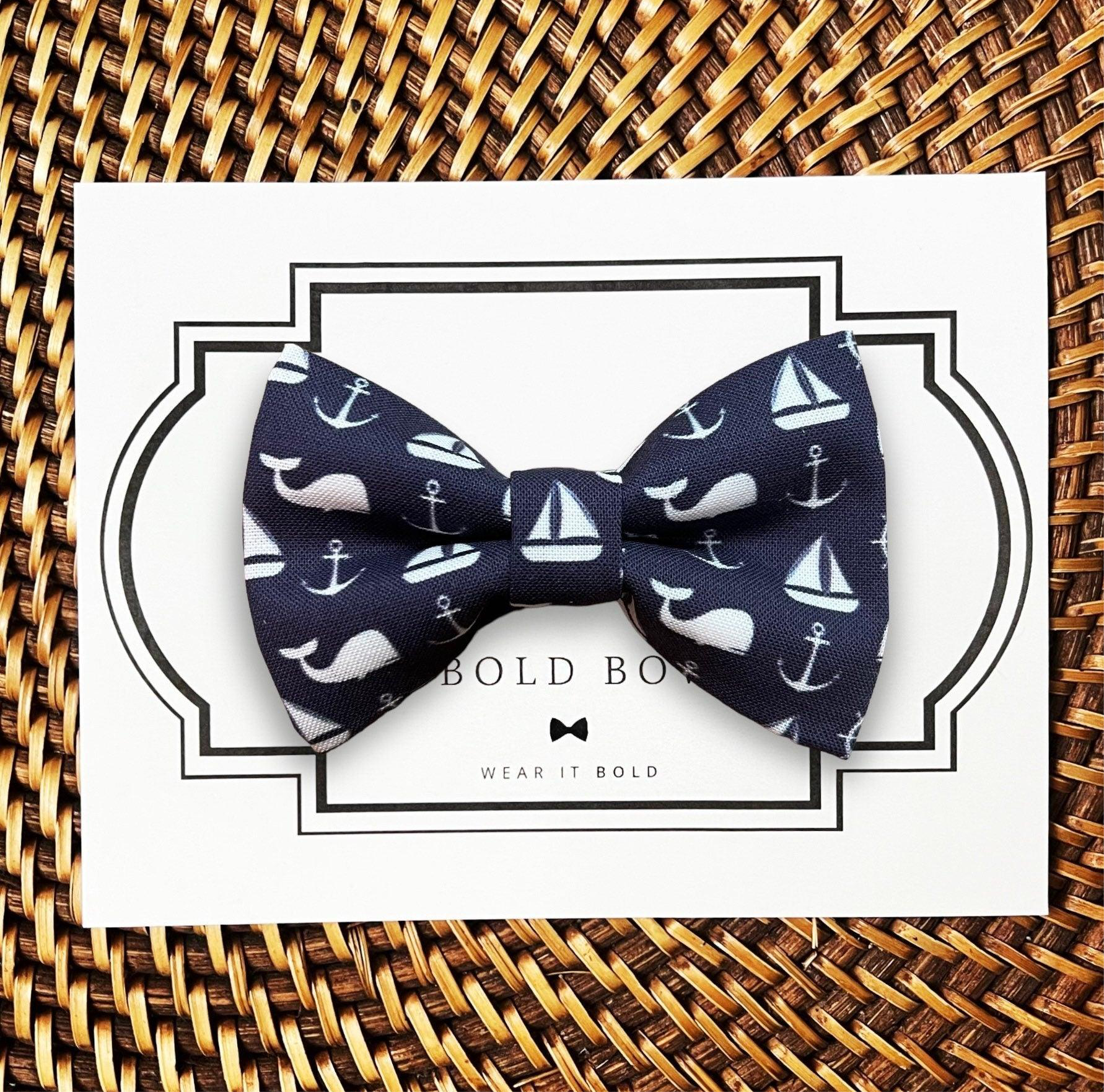 Nautical Sailing Bow for Dog Collar and Cat Collar