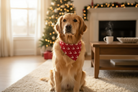 Red Reindeer Christmas Dog Bandana or Cat Bandana