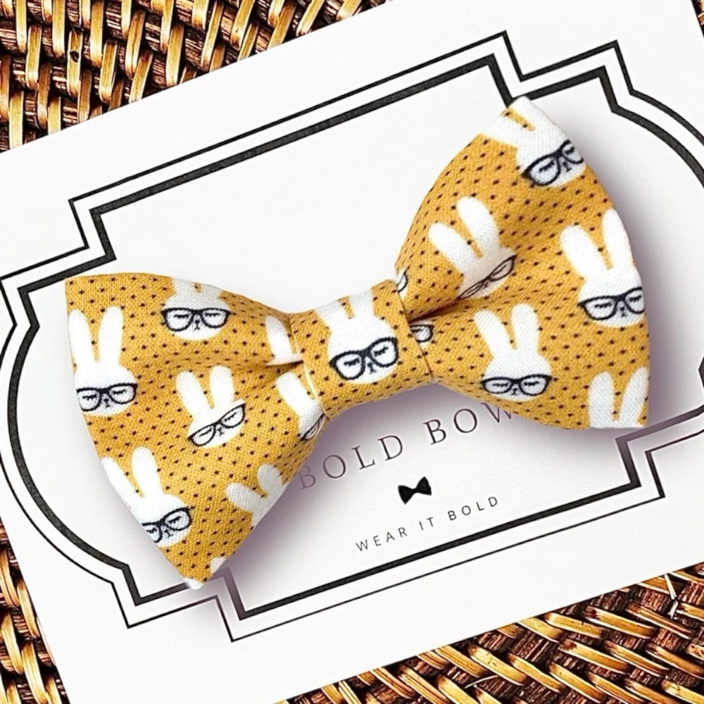 Yellow Dog Bow Tie or Cat Bow Tie- Nerdy Bunny