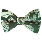 Floral Olive Green Bow Tie for wedding, groomsmen and ring bearer outfits.