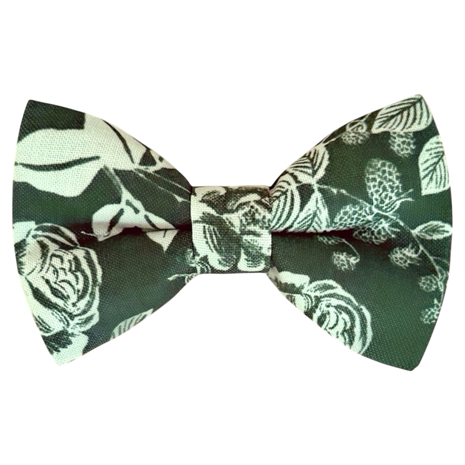 Floral Olive Green Bow Tie for wedding, groomsmen and ring bearer outfits.
