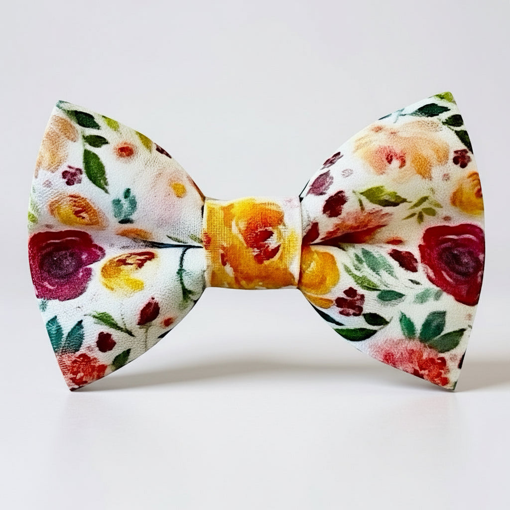 Wildflower Floral men’s bow tie for wedding, ring bearers and groomsmen.