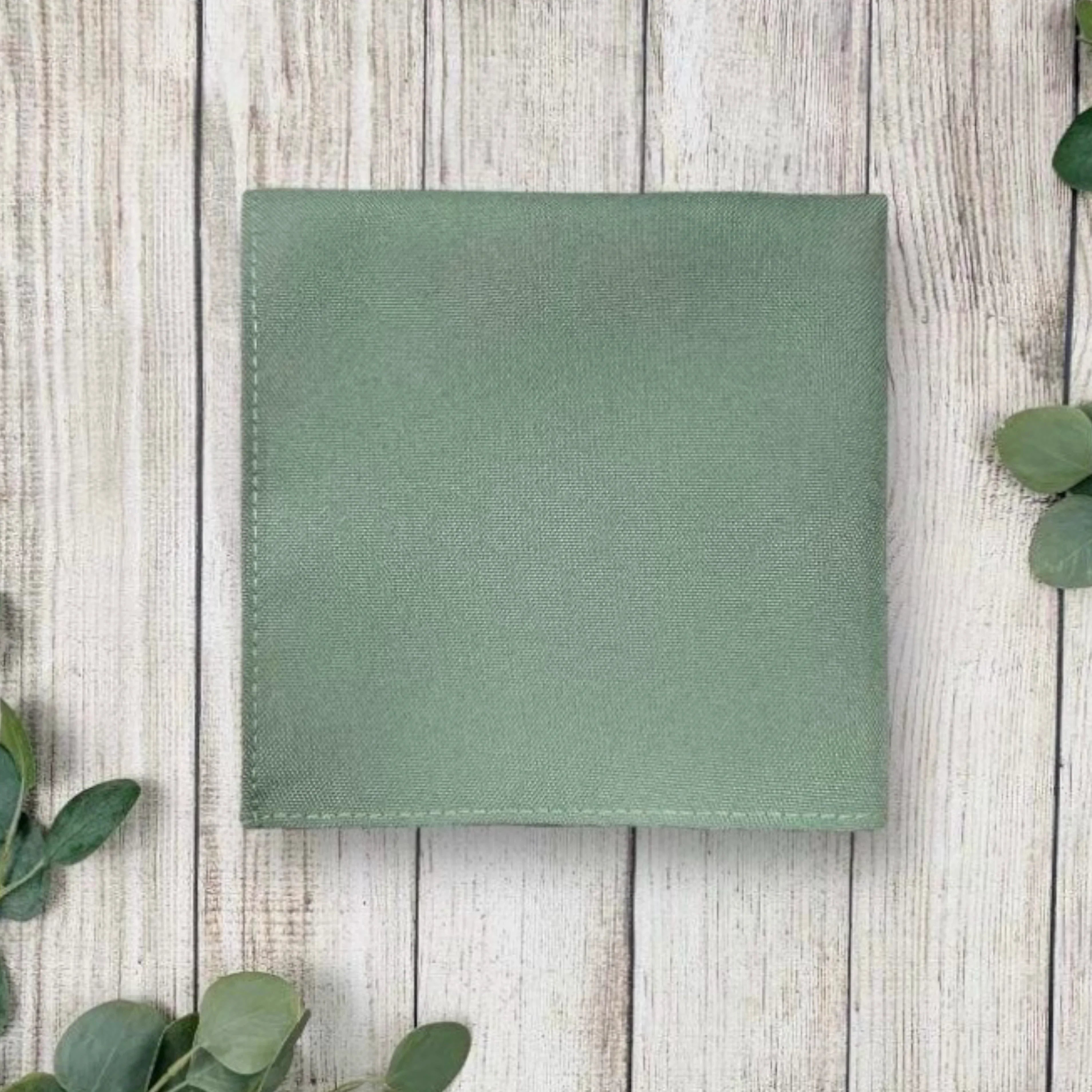 Sage green pocket square for wedding accessories, groomsmen and men.