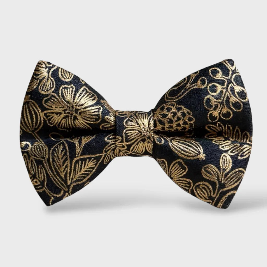 Black and gold hair bow for girls