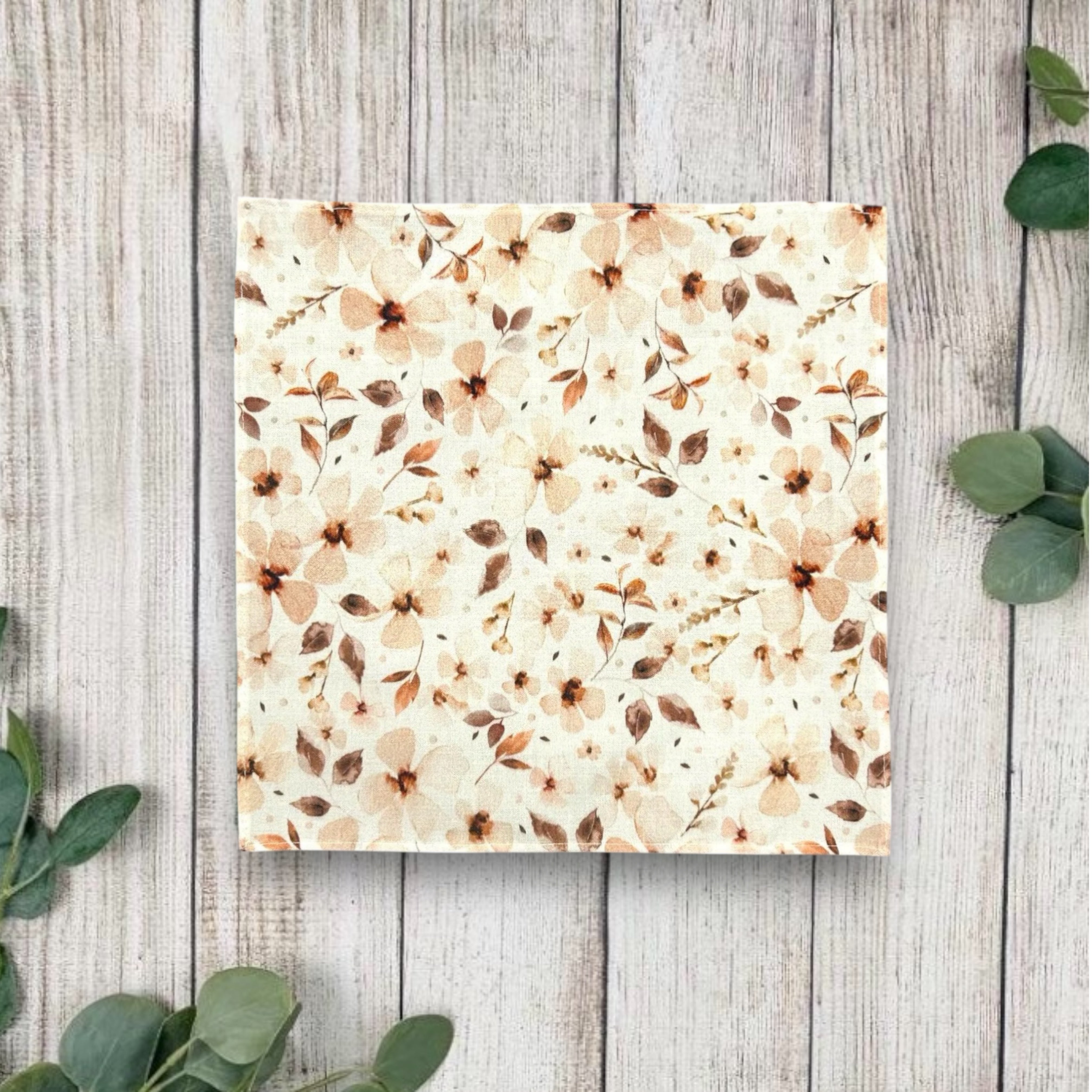 Ivory floral pocket square for wedding or special event.