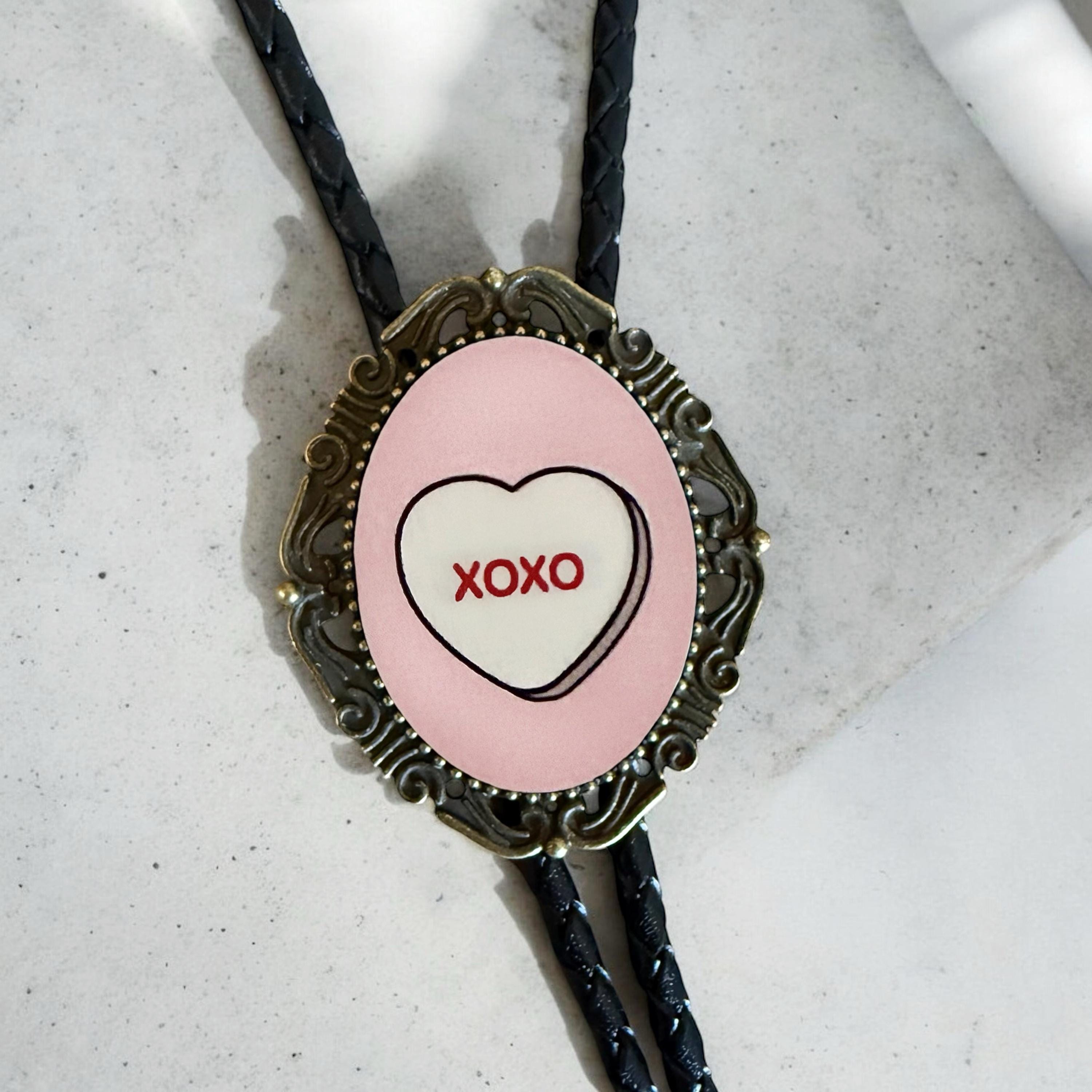 Heart Bolo Tie for Men and Women, Valentine's Day Cowboy Western Tie