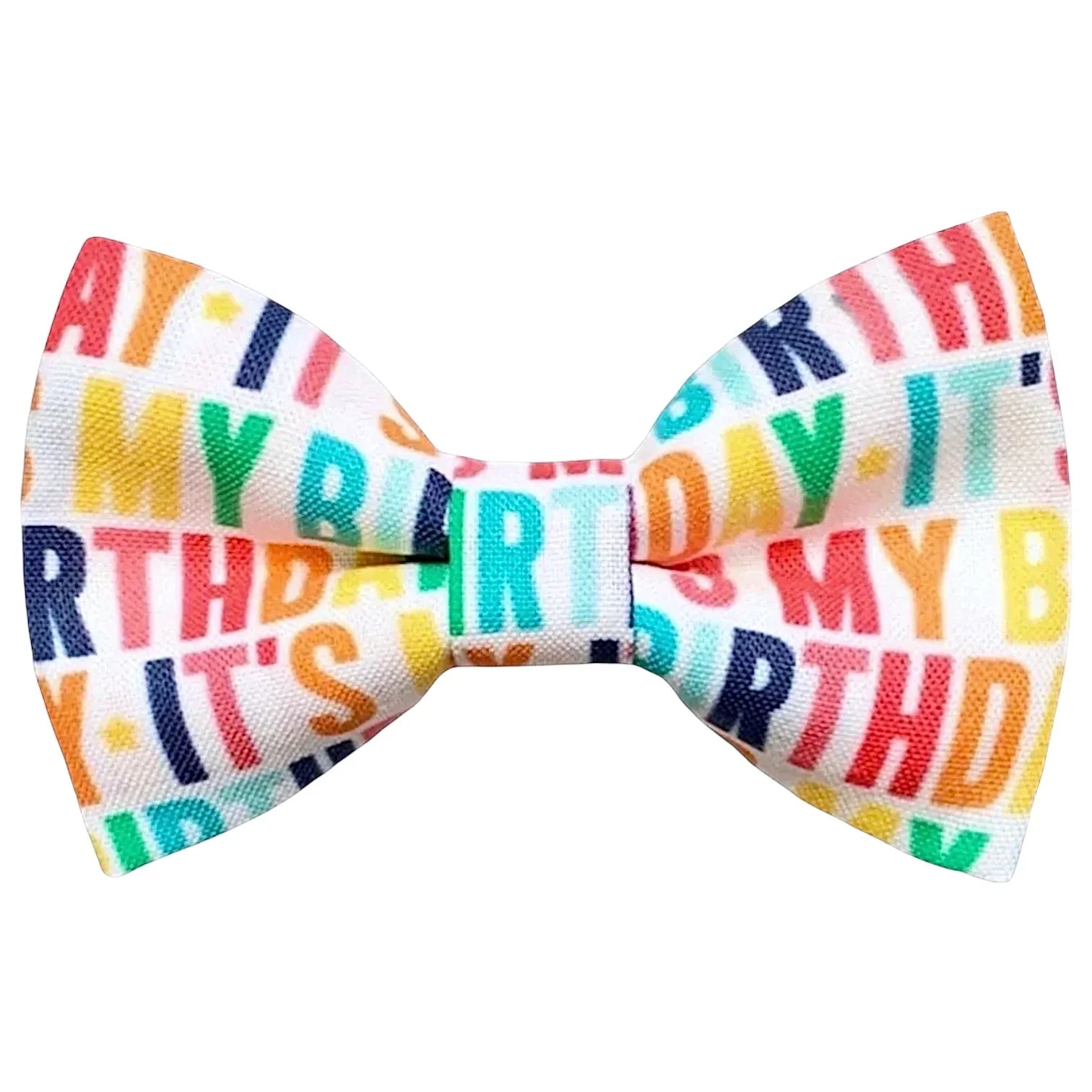 Birthday bow tie with 'It's My Birthday' text on a white background