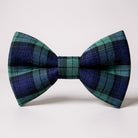 Navy Plaid Bow Tie - Blue and Green Tartan For Christmas, Groomsmen or Ring Bearers.
