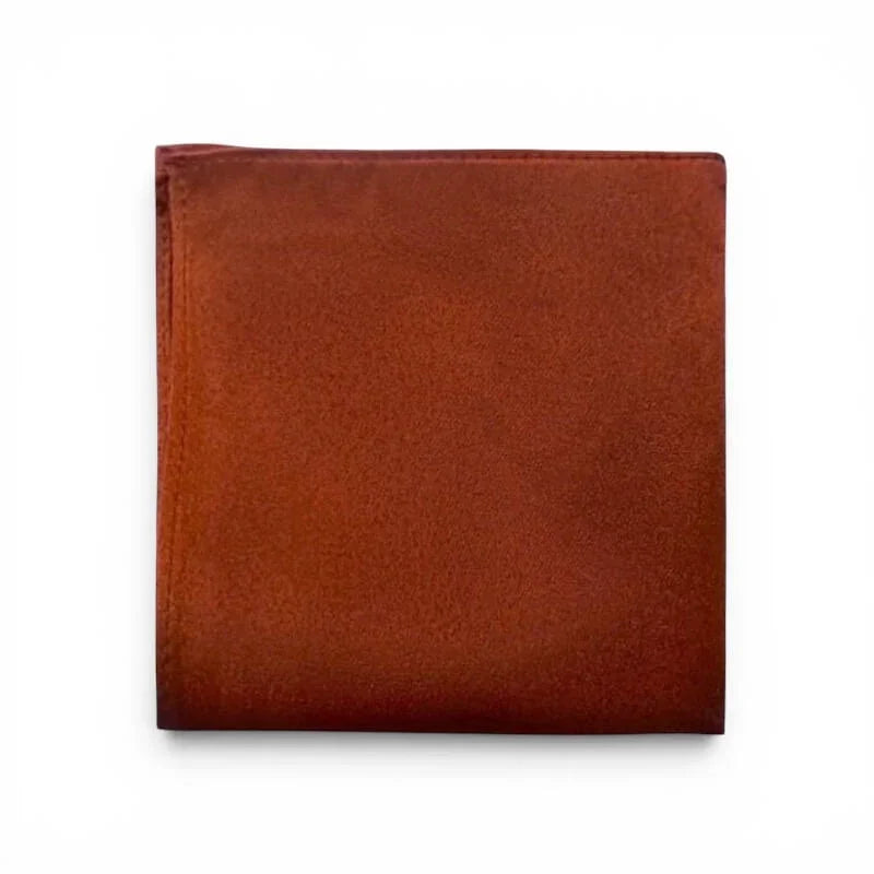 Pocket square for men in orange fabric.
